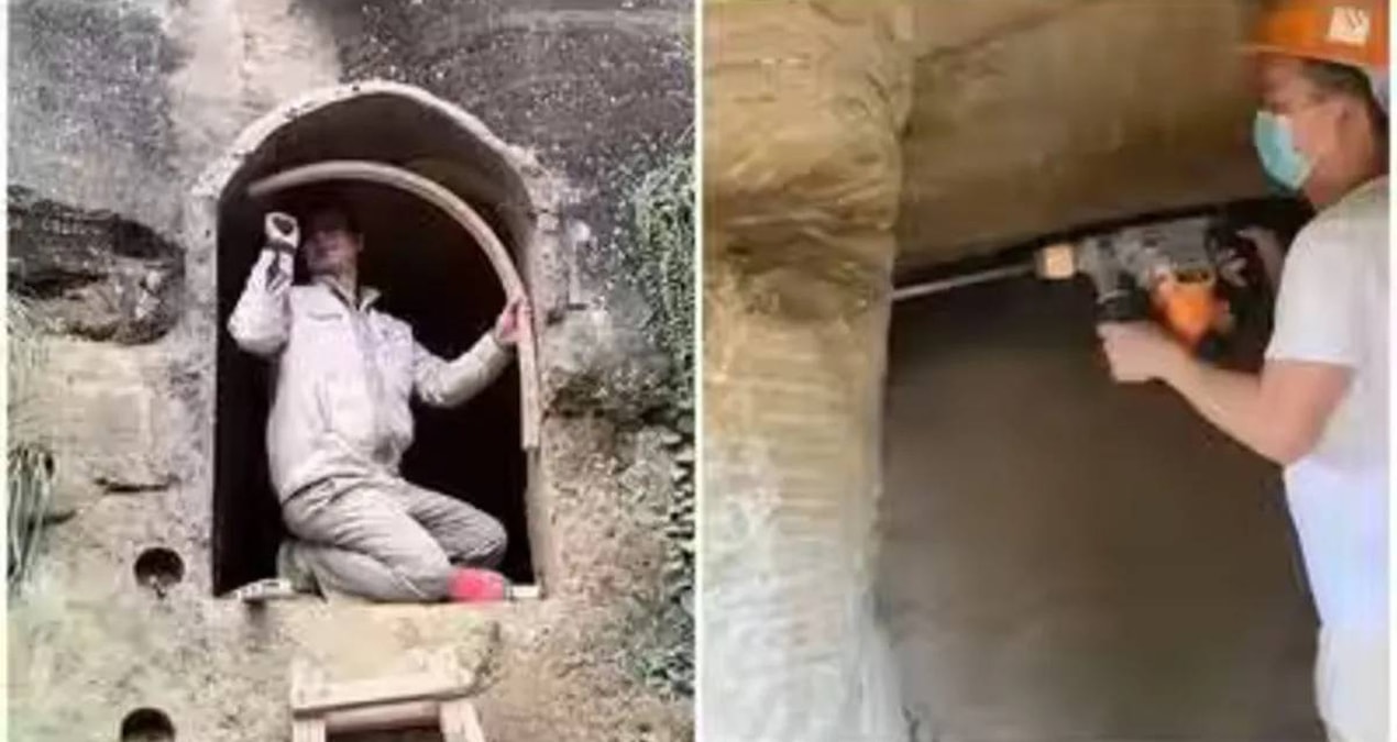 7 yıl boyunca dağı oydu: İki katlı ev yaptı